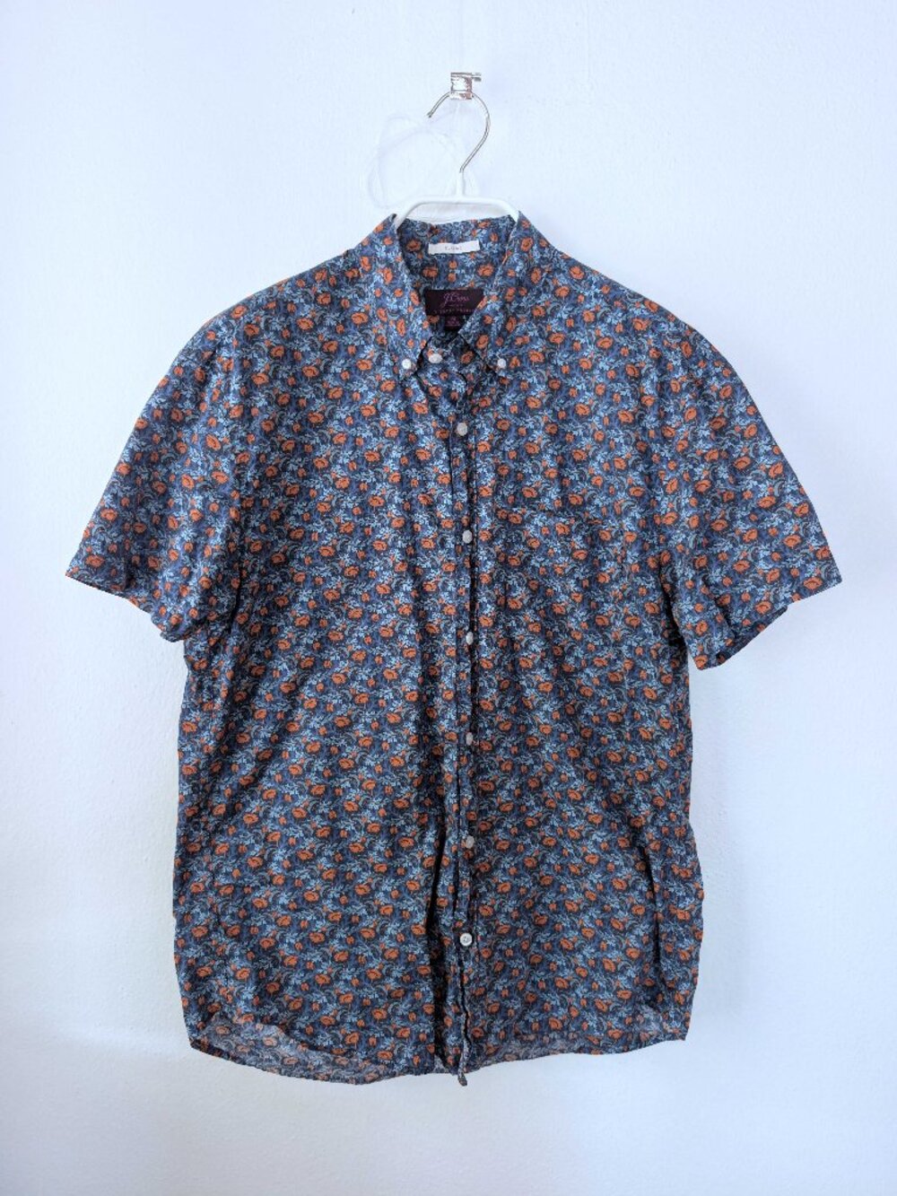 J Crew Liberty London Mens M Short-sleeve cotton shirt